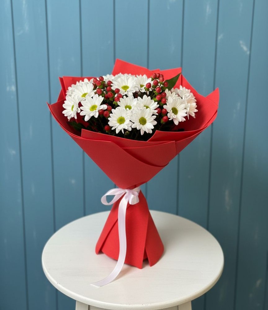 Букет цветов из: Хризантемы в Горняке