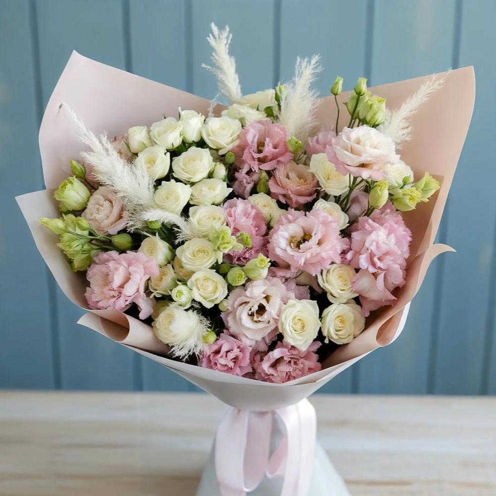 Букет цветов из: Альстромерии и Розы в Горняке