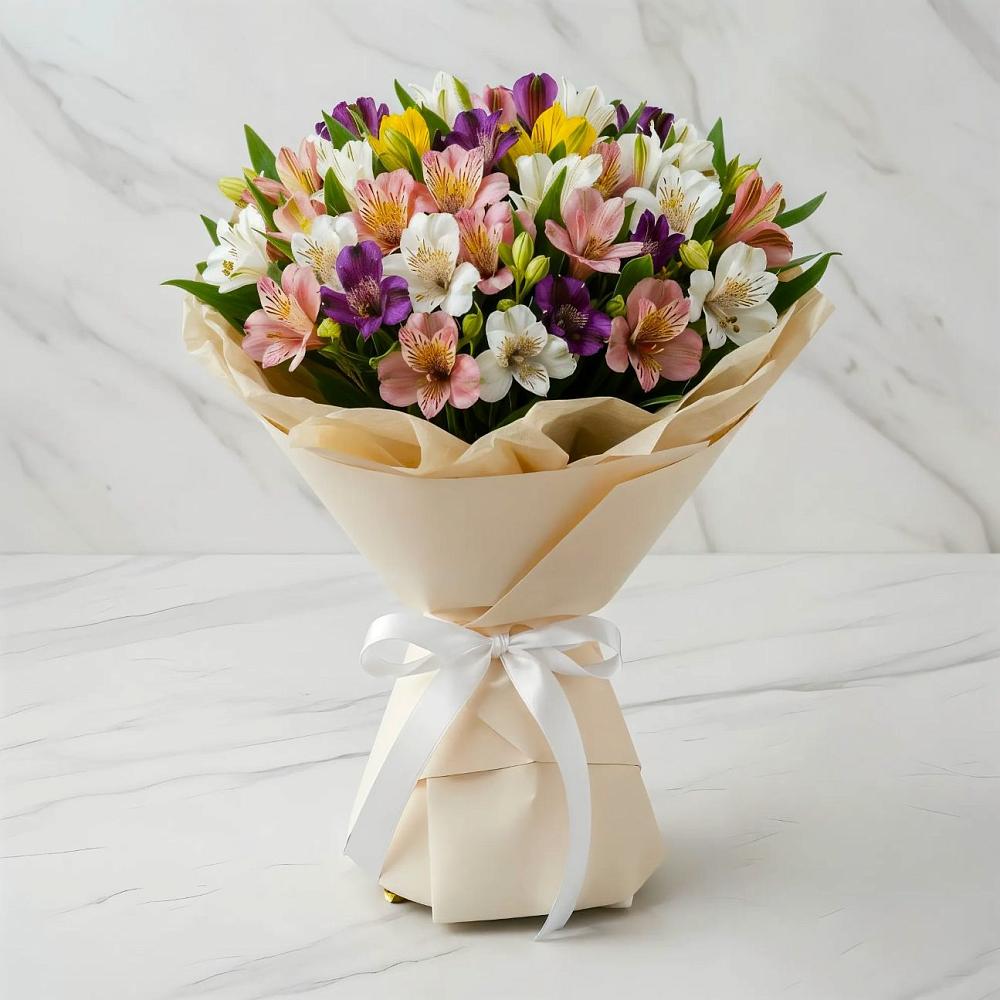 Букет цветов из: Альстромерии в Горняке