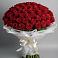 Букет 101 Красная роза Блэк Мэджик в Горняке