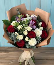 Букет цветов из:  Розы и Альстромерии в Горняке