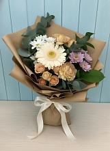 Букет цветов из:  Герберы и Хризантемы в Горняке