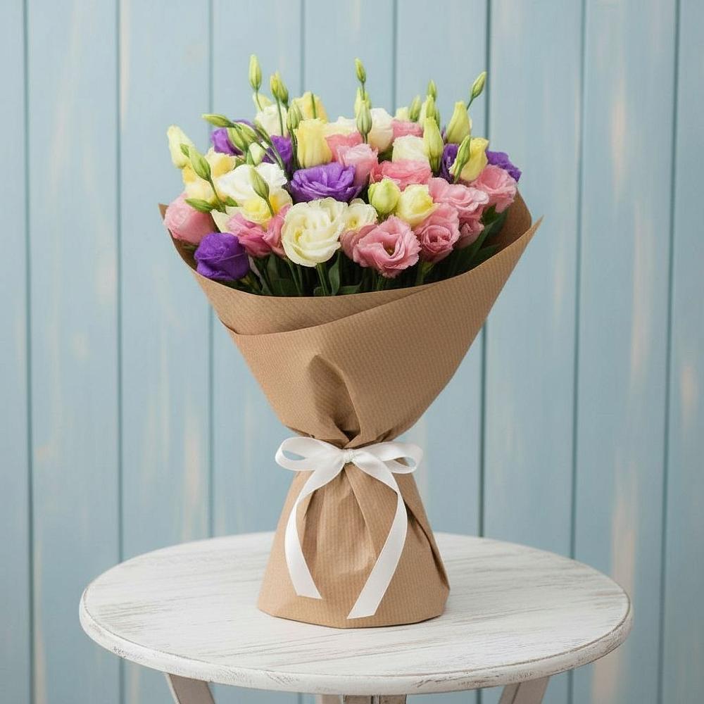 Букет цветов из: Лизиантусы в Горняке